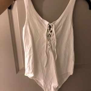 Tops - White lace up bodysuit! Tops - White lace up bodysuit!